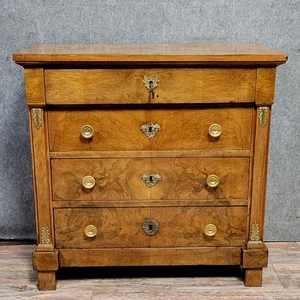 Commode de Dame époque Empire en noyer / début XIXeme - Imagen 1 de 10