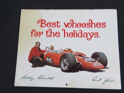 Calendario STP Parnelli Jones 1968 Andy Granatelli coche de carreras automático en muy buen estado raro Foto 1 de 4