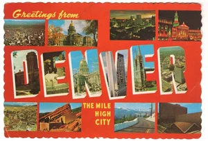 Denver Colorado Mile High City Multiple Views Postcard - Picture 1 of 2