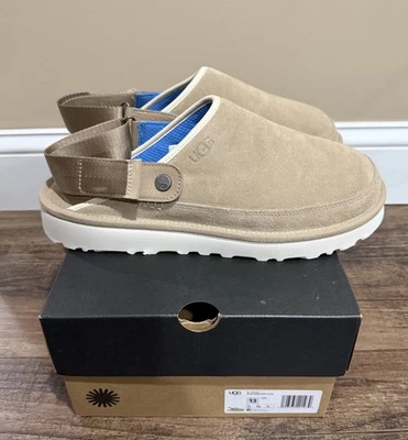 Sapato Chinelo Masculino UGG Tamanho 13 Golden Coast Tamanco Chinelo Slide-On SSNT Bege Novo Na Caixa - Imagem 1 de 4