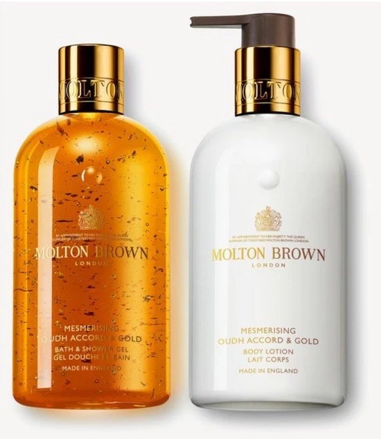 Molton Brown Mesmerising Oudh Accord & Gold Duschgel & Lotion Geschenkset 300ml