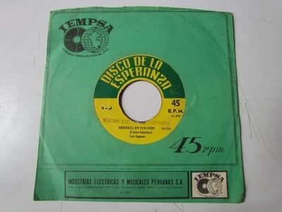 LOS JAGUAR’S/PEDRO MIGUEL «TRISTEZA EN TUS OJOS/COMENTARIO» 7″ GARAGE PSYCH GUAR - Image 1 of 3