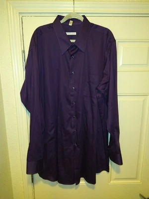 Geoffrey Beene Purple Cotton Blend Long Sleeve Dress Shirt Men's 19-37/38 Tall - Image 1 of 4