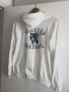 Vintage 80s Weekend Warriors Indian Head Native American Hoodie Sweatshirt L - Picture 1 of 8