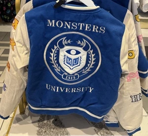 2025 Disney Parks Monsters Inc. Jacket Medium Varsity Letterman Button Up Pixar - Picture 1 of 4
