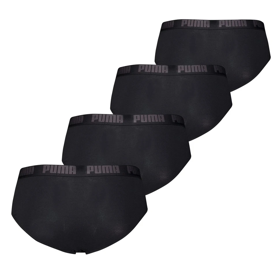 Puma Men's Slips, 4 Pack - Basic Brief ECOM, Cotton Stretch, Everyday - Image 1 of 1