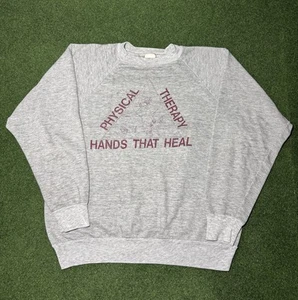 Vintage 70er 80er Physiotherapie Windjammer XL DÜNNES Sweatshirt mit Rundhalsausschnitt - Bild 1 von 7