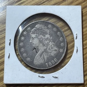 1836 Busto Cappato Mezzo Dollaro 50C - Argento - Fine? - Bordo con lettere - Foto 1 di 5
