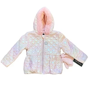 Rothschild - Iridescent Quilted Down With Hearts And Muffles - Size 4 Years - Picture 1 of 13