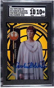 2015 Topps Star Wars High Tek MON MOTHMA Gold Rainbow Auto /50 SGC 10 GEM MINT - Picture 1 of 2