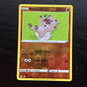 Rockruff 109/196 Pokemon Lost Origin SWSH Reverse Holo Common Card NM - Picture 1 of 2