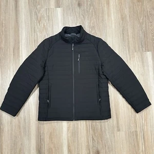 Nautica Men's Quilted Puffer Jacket Water Resistant Black Size Large - Picture 1 of 12