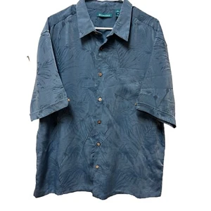 Cubavera Polyester Short Sleeve Hawaiian Button Up Shirt Men's sz Large - Picture 1 of 9