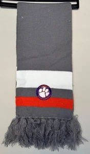 New Clemson Tigers SCARF Adult Unisex Gray Color 7.25” wide x 33” long - Picture 1 of 4
