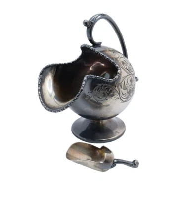 Sheffield Silver Plated Sugar Candy Shuttle with Scoop - Image 1 of 4