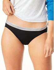 Womens - Hanes 6-Pk Size 5 Small Bikini Panties Microfiber Sporty Blue M642SC