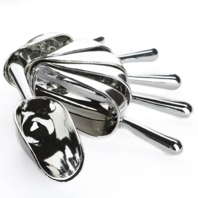 Paquete a granel de 18 cucharas de caramelo de acrílico plateado de 6-1/4" Foto 1 de 4