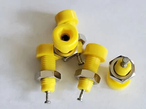 5pcs 414-0417-007 CINCH/JOHNSON 2mm BANANA JACK SOLDER POSTS YELLOW - Picture 1 of 1