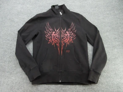 Chaqueta Harley Davidson Mujer Grande Negra Cremallera Completa Manga Larga Elastizada Damas L Foto 1 de 4