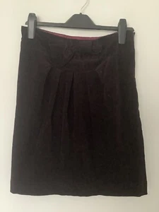 Joules Size 10 Needlecord Skirt Pleated Bow Front, Plum Colour, W30” L20” - Picture 1 of 4