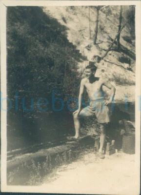 1946 Japan Kure Royal Engineers Soldier coast Orig Photo by British Soldier 3x2" - Image 1 of 2