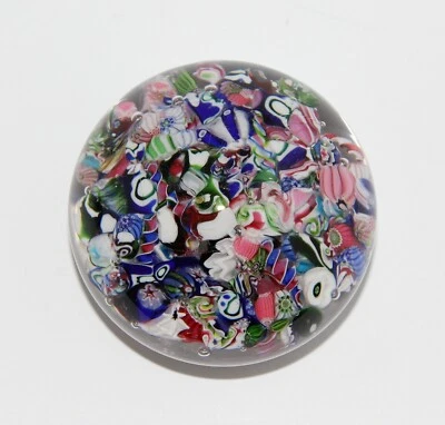 ANTIKER GLAS BRIEFBESCHWERER CLICHY MACÉDOINE GLASS SCRAMBLE PAPERWEIGHT FRANCE  - Bild 1 von 4