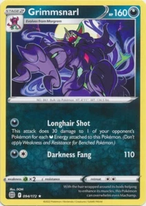Juego de cartas coleccionables Pokémon Grimmsnarl 094/172 raras estrellas brillantes - Imagen 1 de 1