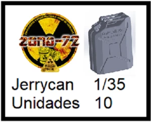 Jerrycan Alemán WWII - German Jerrycan WWII 3D, 1/35, 1/48, 1/56 28mm, 1/72 - Imagen 1 de 5
