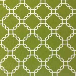 GOLDING FABRICS CRISS CROSS ALOE GREEN TRELLIS GEOMETRIC FABRIC BY THE YARD 54"W - Picture 1 of 5
