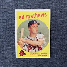 1959 Topps #450 Ed Mathews Vintage Baseball Card