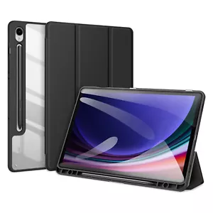 For Samsung Galaxy TAB S9 FE Plus Case Acrylic+TPU Classic Leather Smart Stay - Picture 1 of 10