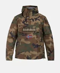Men’s S-XXL,Napapijri Camo coat-Antartica Warm Hooded Anorak Jacket - Picture 1 of 5