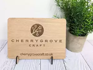 Custom Logo Display Wooden Sign with Optional Stand - Picture 1 of 15