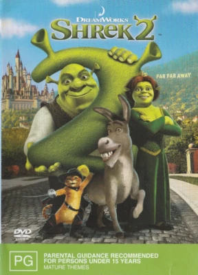 ANIMATED MOVIE DVD : DREAMWORKS SHREK 2 starring Mike Myers and Cameron Diaz - image 1 of 2