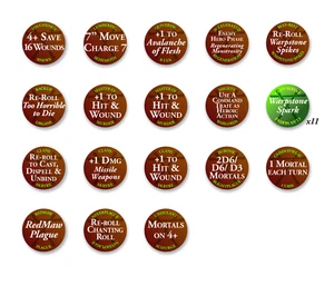 Skaven Tokens 2022 - Hechizos, rasgos y mejoras Warhammer Age Sigmar 3ª edición - Imagen 1 de 15