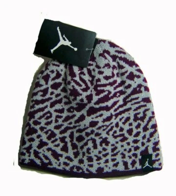 Nike Jordan Jumpman BEANIE Sombrero Reversible Talla Única 8/20 Juvenil Morera $22 Foto 1 de 2