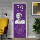 Platinum Jubilee - Purple Emblem - Personalised Door Banner