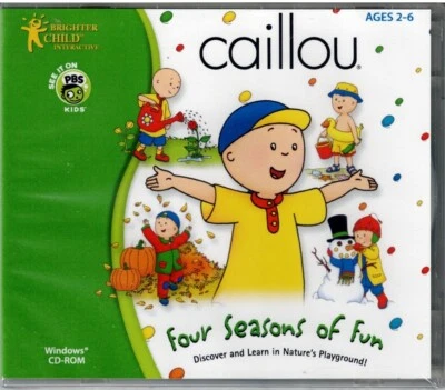 Caillou Four Seasons of Fun Pc Sealed Nature Numbers Letters Shapes Win10 8 7 XP - Image 1 of 2