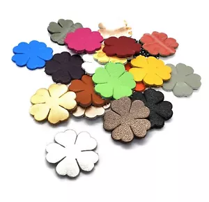 50pcs Geniune Leather flower appliques leather die cut shape for your DIY Crafts - Picture 1 of 6