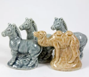 Wade Whimsies Red Rose Tea Zebras & Camel Animals Series II 1985-86 Lot of 4 - Bild 1 von 11