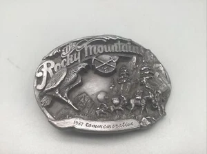 1987 Siskiyou Belt Buckle The Rocky Mountains Pewter Limited Edition 293/2500 - Picture 1 of 3