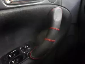 Cubierta De Manija Alfa Romeo 147 De Piel Verdadera Negra Perforada - Imagen 1 de 1