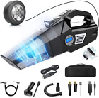 4-In-1 Handheld Car Vacuum Cleaner Cordless, Tire Inflator Air Compressor Pump R