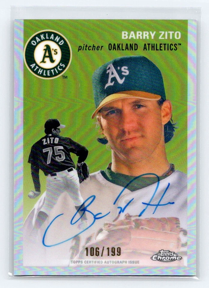 2023 Topps Chrome Platinum Ann. #CPA-BZ Barry Zito Auto Refractor /199 A's - Image 1 of 2
