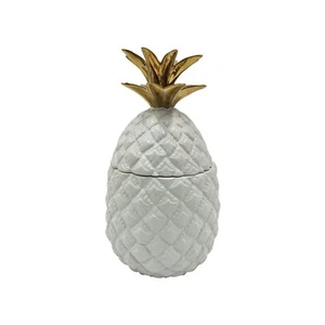 Farmhouse Collection 9" Pineapple Candy, Cookie Storage Jar With Lid, High Gl... - Picture 1 of 4