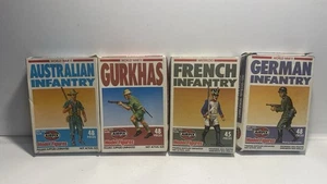 4x Airfix HO/OO Infantry Sets – Australian, Gurkhas, French, German. See Photo - Picture 1 of 10
