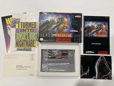 Alien vs. Predator (Nintendo SNES, 1993) | CIB w/ Manual, Reg Card, Poster - Image 1 of 4