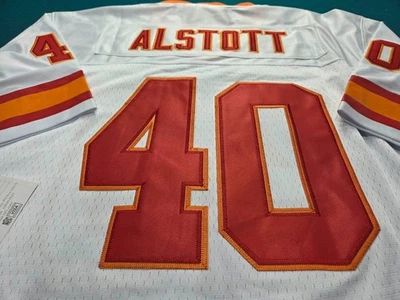 CAMISETA RETRO VISITANTE PERSONALIZADA **GRANDE* DE MIKE ALSTOTT, AÑOS 70/80, ¡COLORES CORRECTOS! Foto 1 de 4