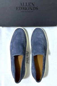Mocassino Allen Edmonds Hayes scamosciato blu da uomo taglia:11,5 nuovo con scatola - Foto 1 di 9
