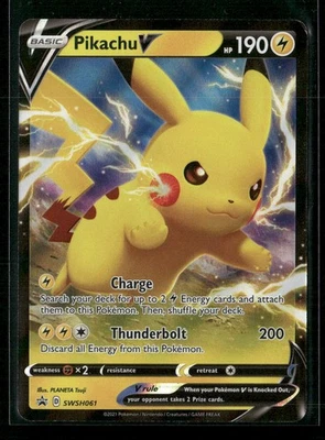 Pikachu V SWSH: Sword & Shield Promo Cards #SWSH061 Pokémon Holo - Image 1 of 2